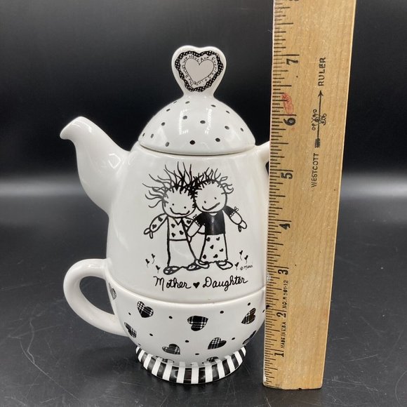 Enesco “Children of The Inner Light: Mother Daughter” Ceramic Tea Pot - Picture 8 of 10